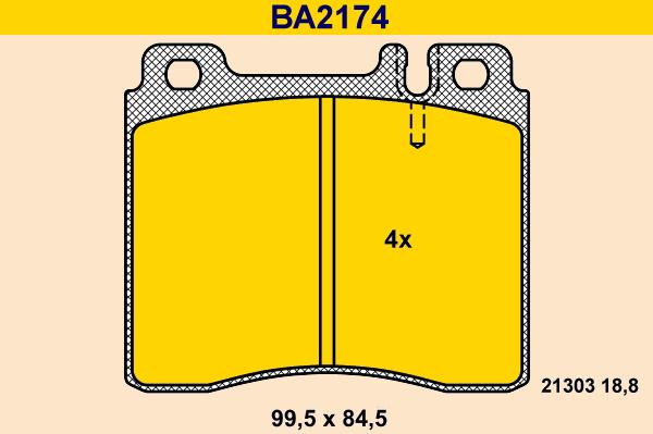 Barum BA2174 - Bremžu uzliku kompl., Disku bremzes ps1.lv