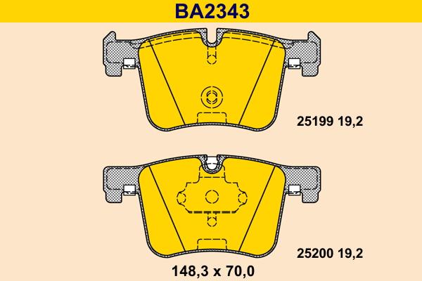 Barum BA2343 - Bremžu uzliku kompl., Disku bremzes ps1.lv