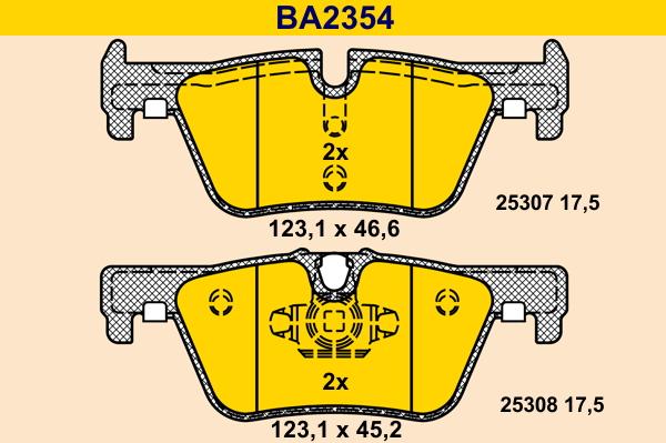 Barum BA2354 - Bremžu uzliku kompl., Disku bremzes ps1.lv