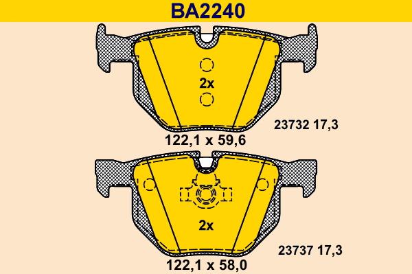 Barum BA2240 - Bremžu uzliku kompl., Disku bremzes ps1.lv