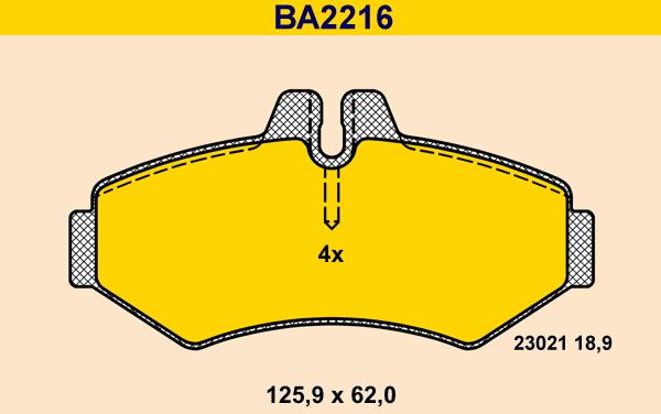 Barum BA2216 - Bremžu uzliku kompl., Disku bremzes ps1.lv