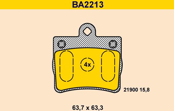 Barum BA2213 - Bremžu uzliku kompl., Disku bremzes ps1.lv