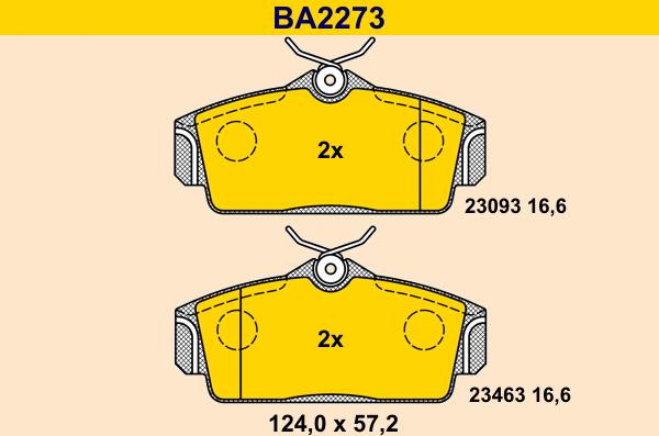 Barum BA2273 - Bremžu uzliku kompl., Disku bremzes ps1.lv