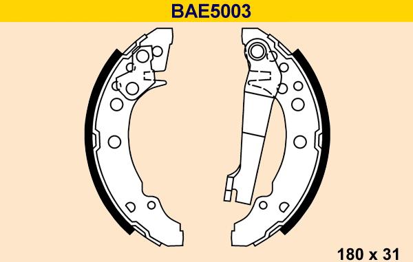 Barum BAE5003 - Bremžu loku komplekts ps1.lv