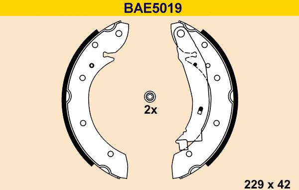 Barum BAE5019 - Bremžu loku komplekts ps1.lv