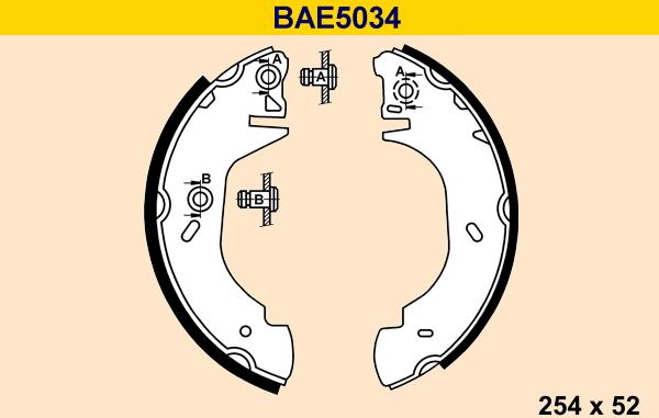 Barum BAE5034 - Bremžu loku komplekts ps1.lv