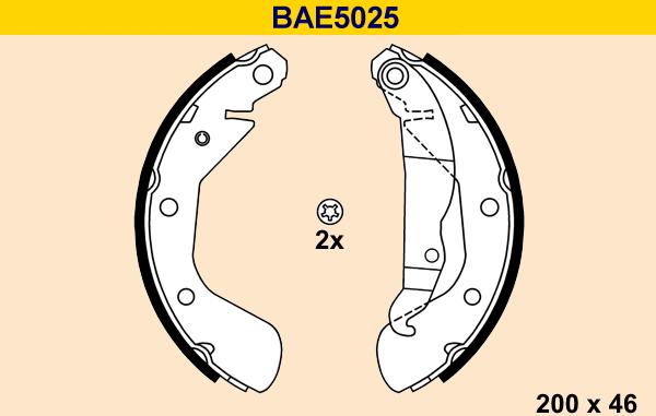Barum BAE5025 - Bremžu loku komplekts ps1.lv