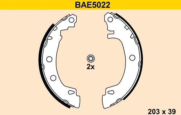 Barum BAE5022 - Bremžu loku komplekts ps1.lv