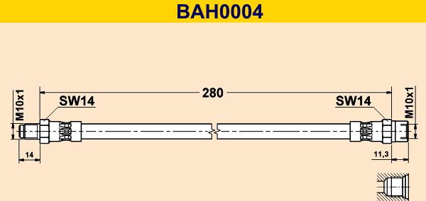 Barum BAH0004 - Bremžu šļūtene ps1.lv