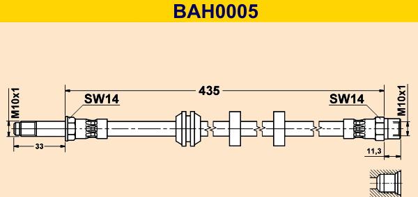Barum BAH0005 - Bremžu šļūtene ps1.lv