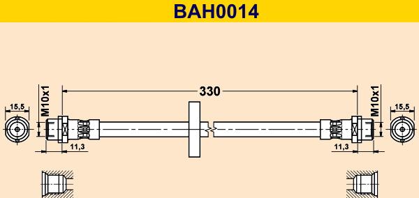 Barum BAH0014 - Bremžu šļūtene ps1.lv