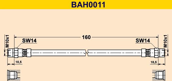 Barum BAH0011 - Bremžu šļūtene ps1.lv