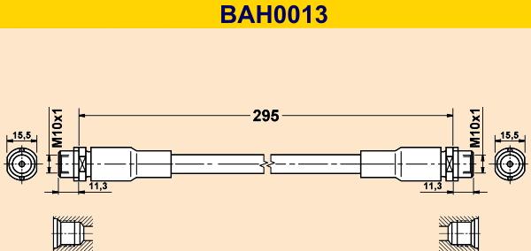 Barum BAH0013 - Bremžu šļūtene ps1.lv