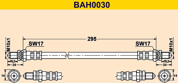 Barum BAH0030 - Bremžu šļūtene ps1.lv