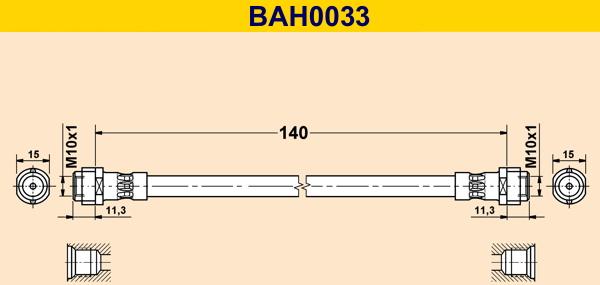 Barum BAH0033 - Bremžu šļūtene ps1.lv