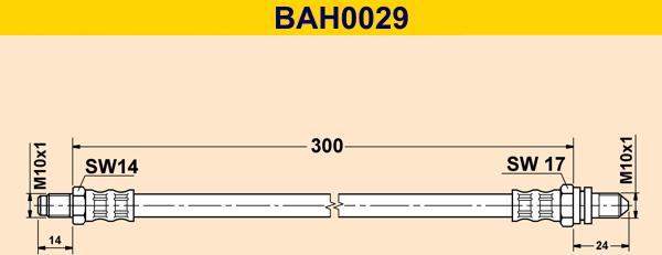 Barum BAH0029 - Bremžu šļūtene ps1.lv