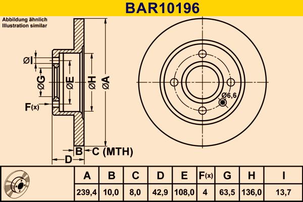 Barum BAR10196 - Bremžu diski ps1.lv