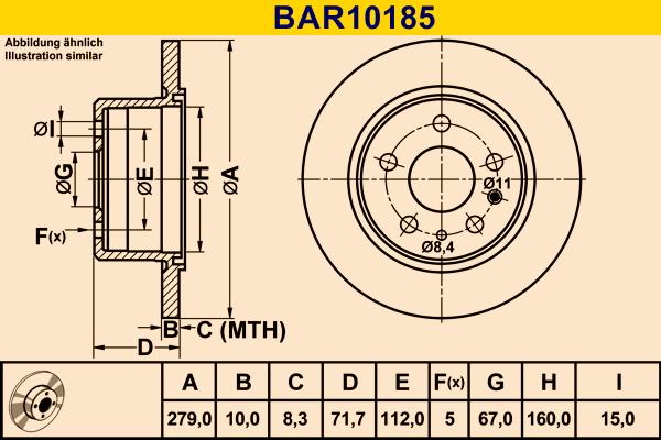 Barum BAR10185 - Bremžu diski ps1.lv