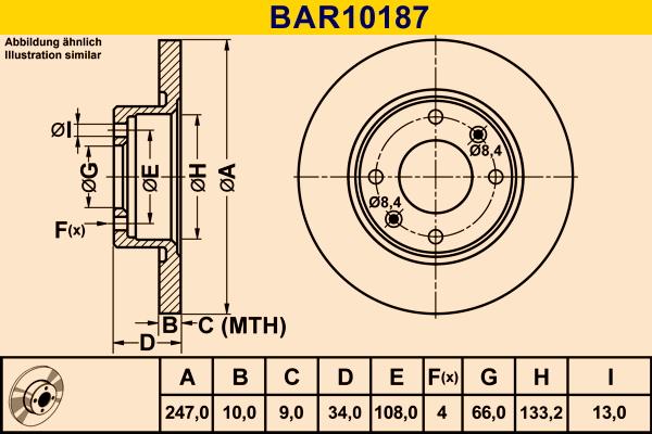 Barum BAR10187 - Bremžu diski ps1.lv