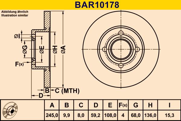 Barum BAR10178 - Bremžu diski ps1.lv