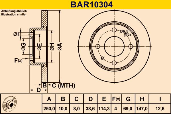 Barum BAR10304 - Bremžu diski ps1.lv