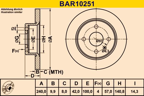 Barum BAR10251 - Bremžu diski ps1.lv