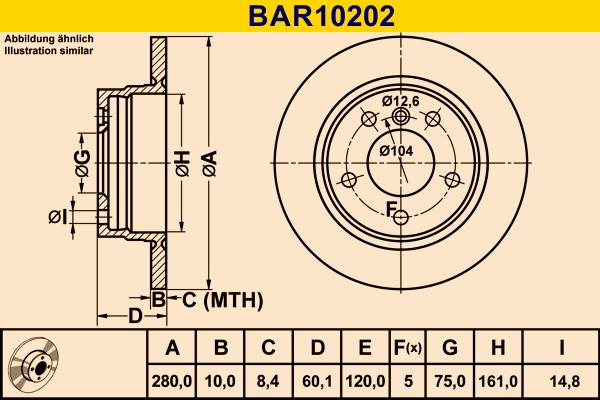 Barum BAR10202 - Bremžu diski ps1.lv