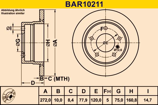 Barum BAR10211 - Bremžu diski ps1.lv