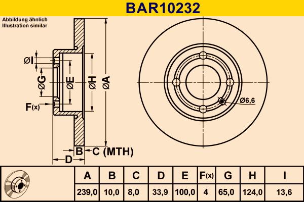 Barum BAR10232 - Bremžu diski ps1.lv