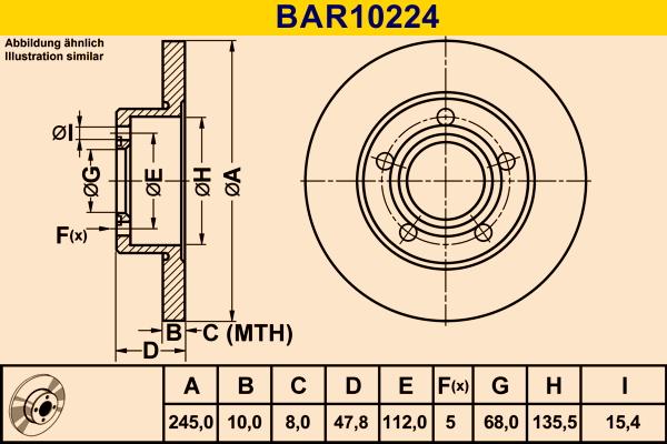 Barum BAR10224 - Bremžu diski ps1.lv