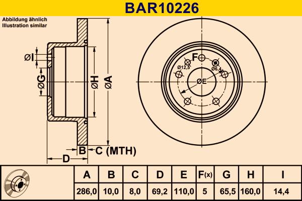 Barum BAR10226 - Bremžu diski ps1.lv