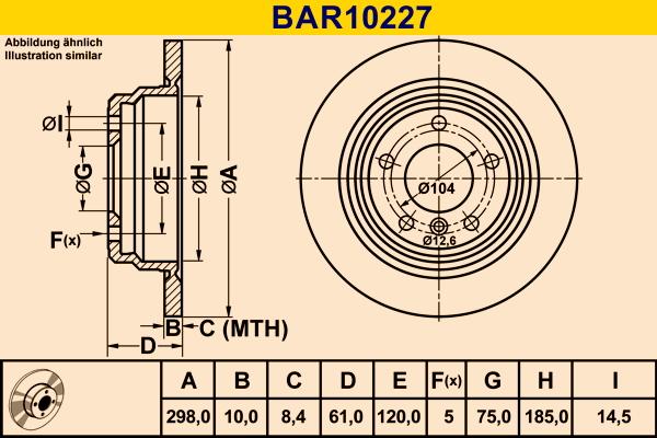 Barum BAR10227 - Bremžu diski ps1.lv