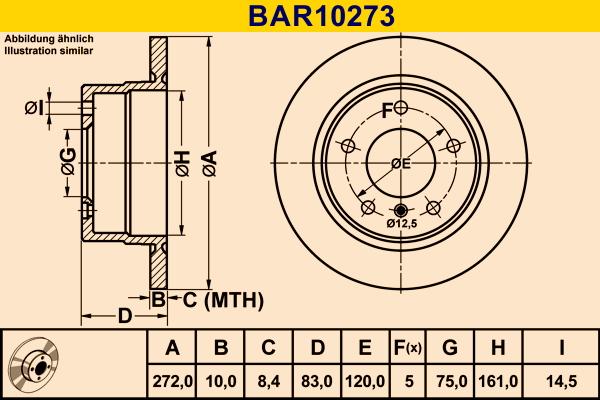 Barum BAR10273 - Bremžu diski ps1.lv