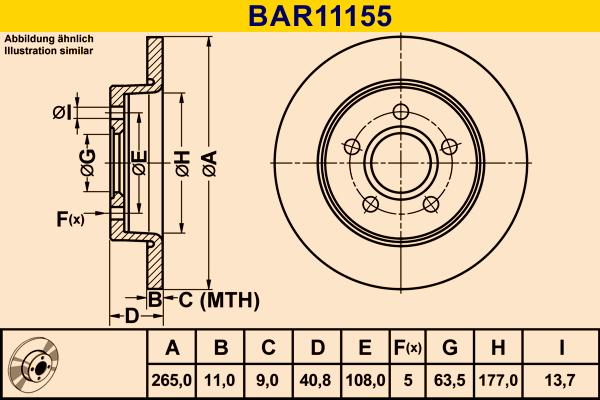 Barum BAR11155 - Bremžu diski ps1.lv
