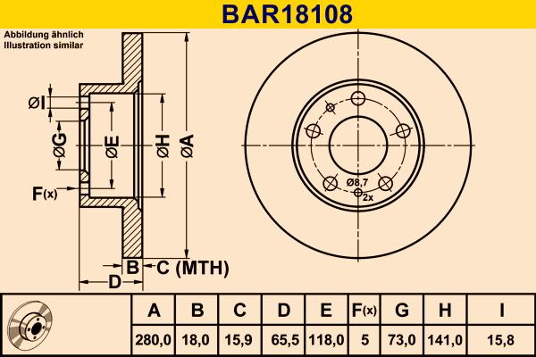 Barum BAR18108 - Bremžu diski ps1.lv