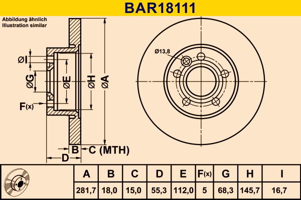 Barum BAR18111 - Bremžu diski ps1.lv