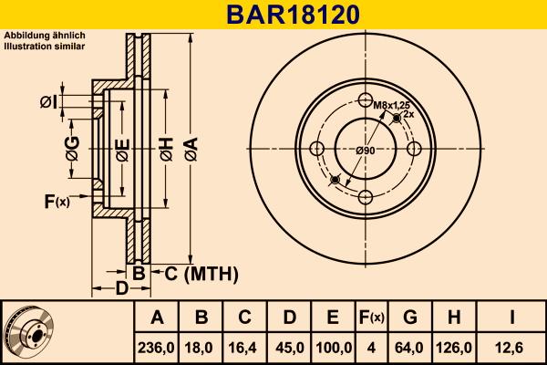 Barum BAR18120 - Bremžu diski ps1.lv