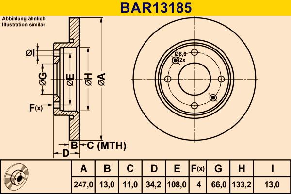 Barum BAR13185 - Bremžu diski ps1.lv