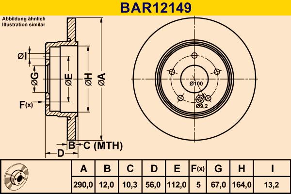 Barum BAR12149 - Bremžu diski ps1.lv