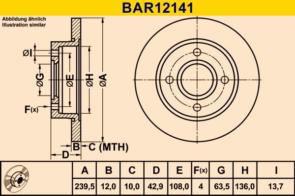 Barum BAR12141 - Bremžu diski ps1.lv