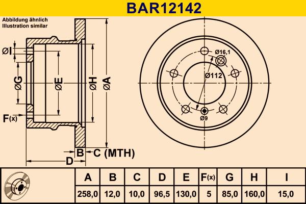 Barum BAR12142 - Bremžu diski ps1.lv