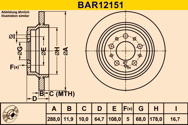 Barum BAR12151 - Bremžu diski ps1.lv