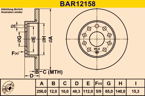 Barum BAR12158 - Bremžu diski ps1.lv