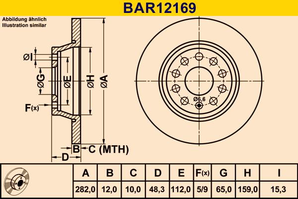 Barum BAR12169 - Bremžu diski ps1.lv