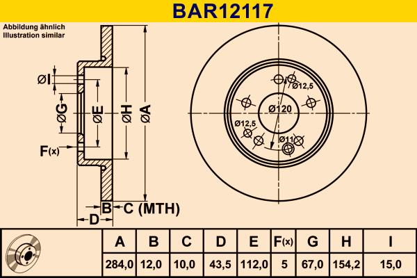 Barum BAR12117 - Bremžu diski ps1.lv