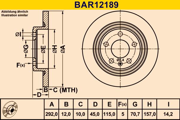 Barum BAR12189 - Bremžu diski ps1.lv
