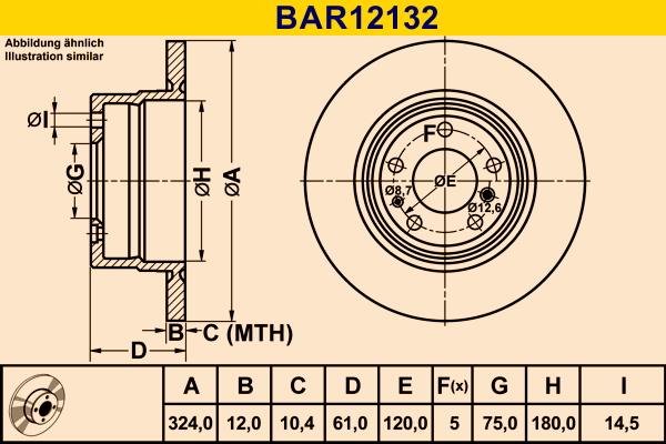 Barum BAR12132 - Bremžu diski ps1.lv