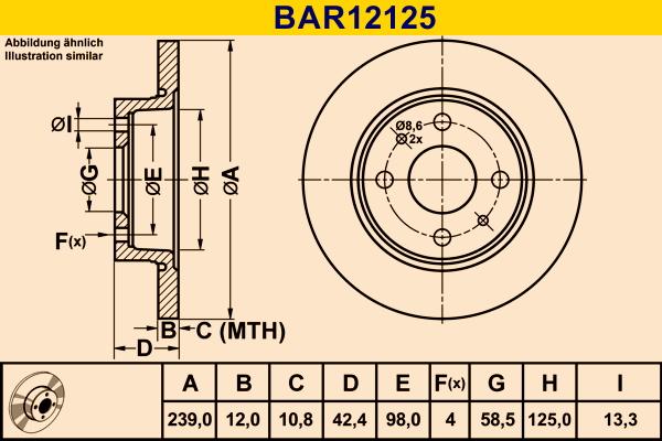 Barum BAR12125 - Bremžu diski ps1.lv