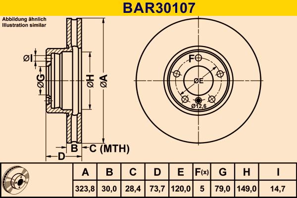 Barum BAR30107 - Bremžu diski ps1.lv