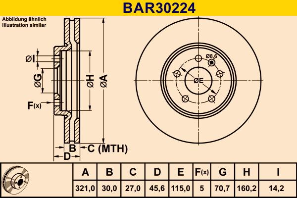 Barum BAR30224 - Bremžu diski ps1.lv